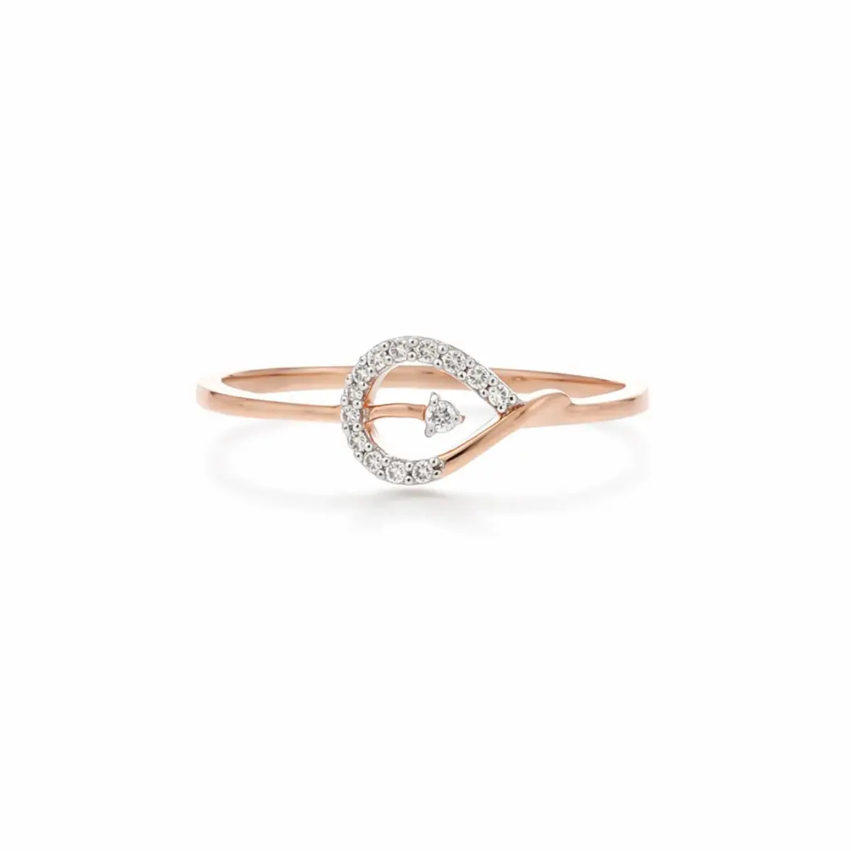 0.04 CT NATURAL DIAMOND WOMENS RING 18K GOLD